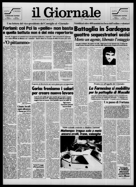 Il giornale : quotidiano del mattino